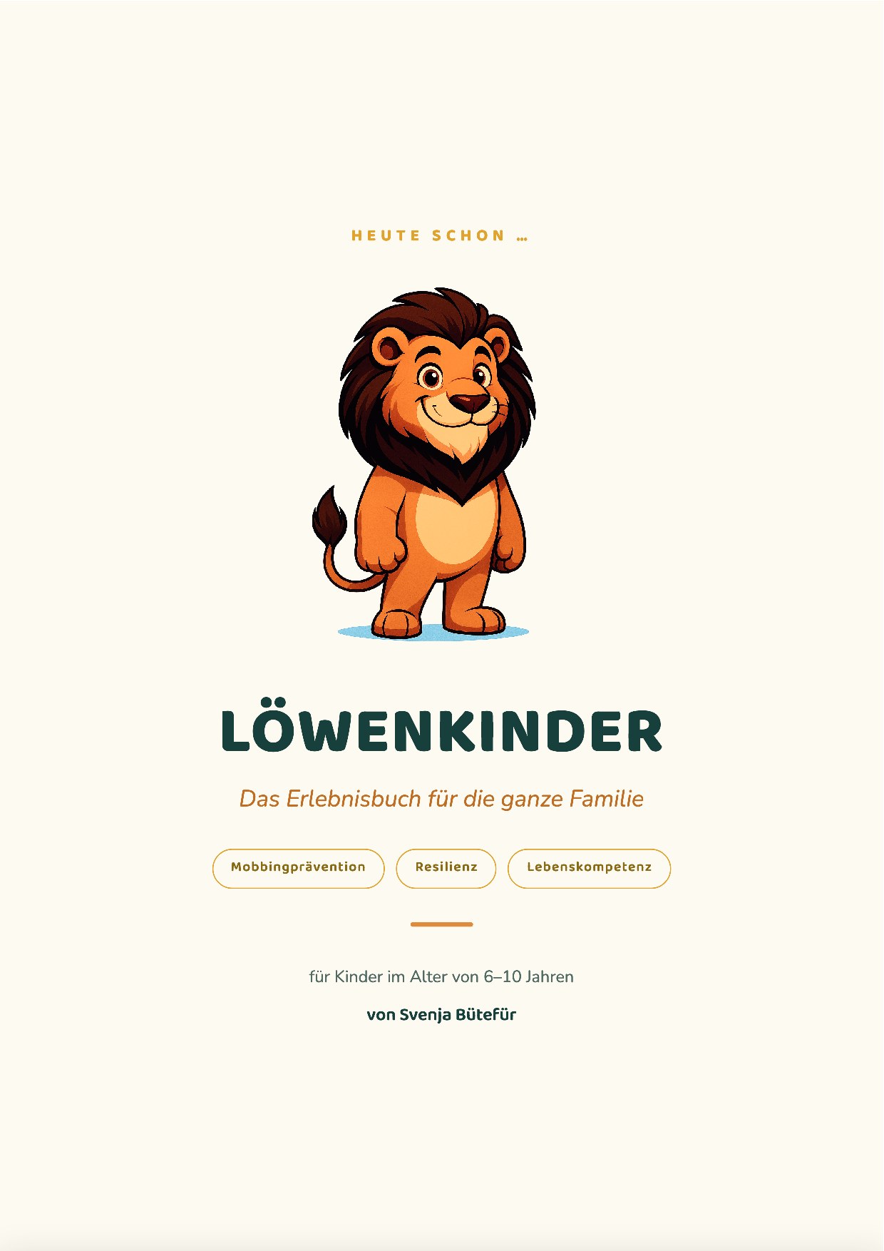 Titelseite Löwenkinder Erlebnisbuch für die ganze Familie